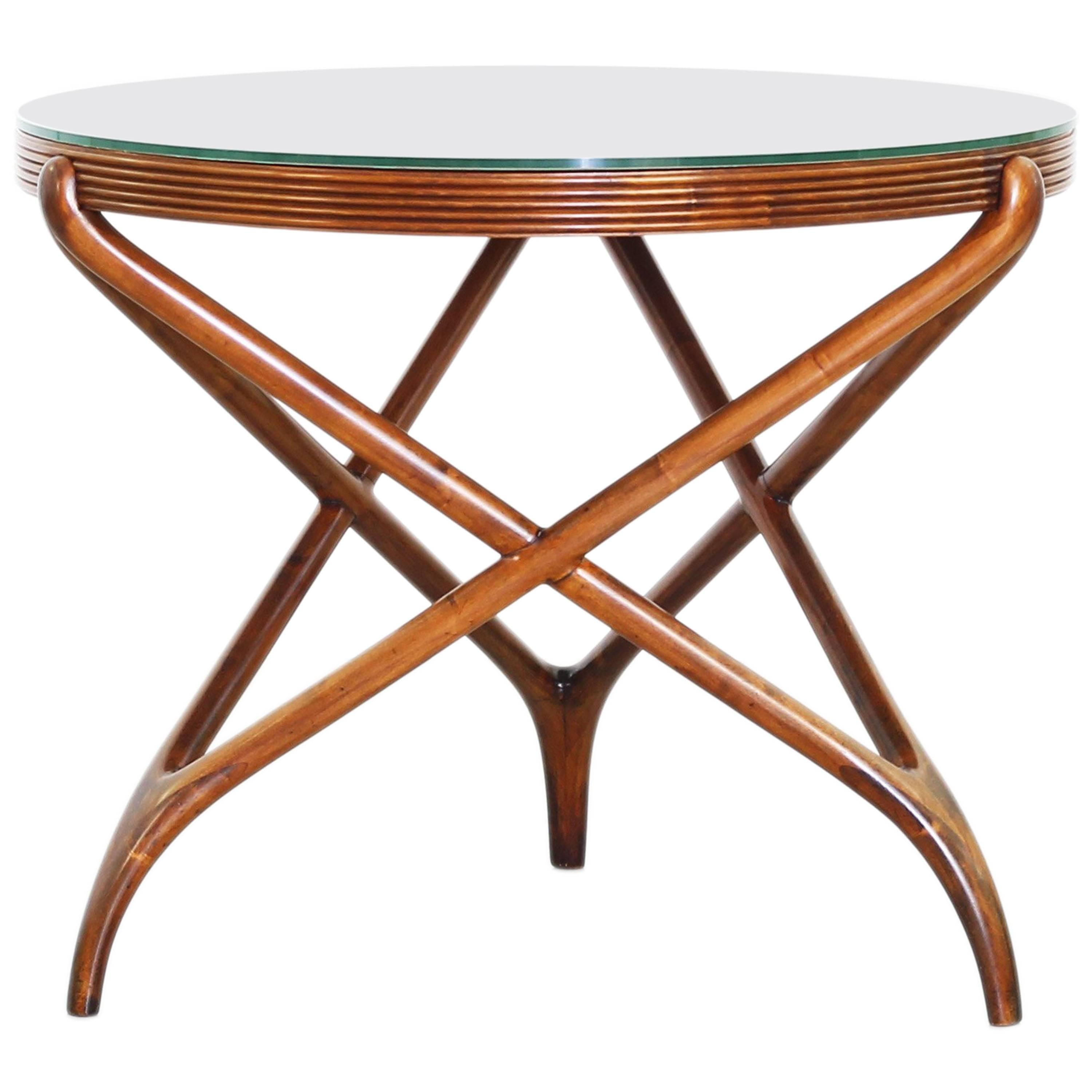 Italian Round Dining Table Attributed to Ico Parisi