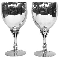 Pair of Georg Jensen Silver Goblets