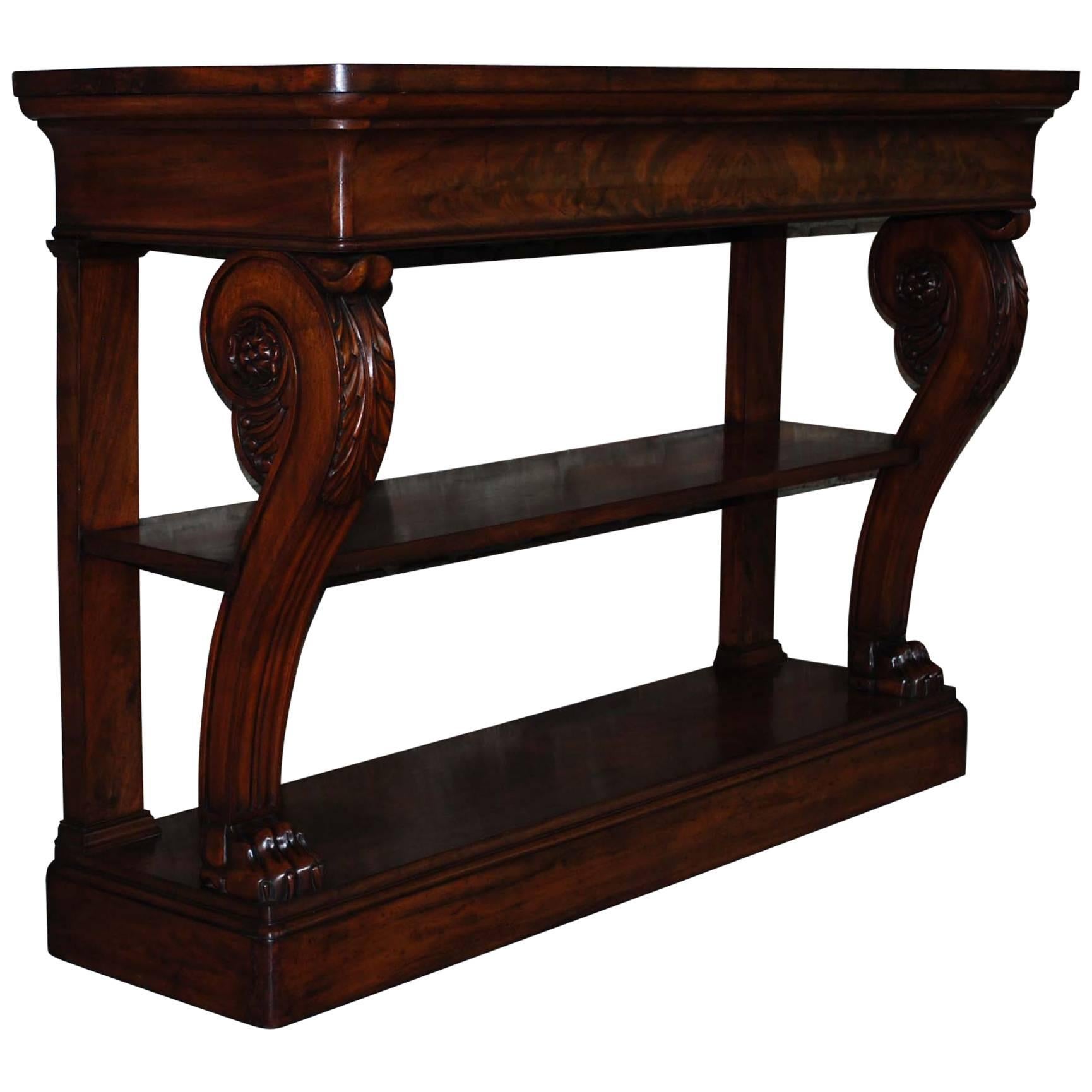 19th Century Regency Mahogany Pedestal Sideboard