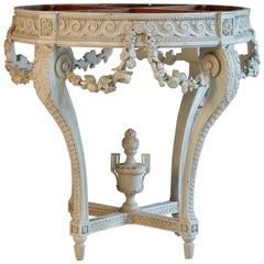 Louis XVI Style Round Console Table