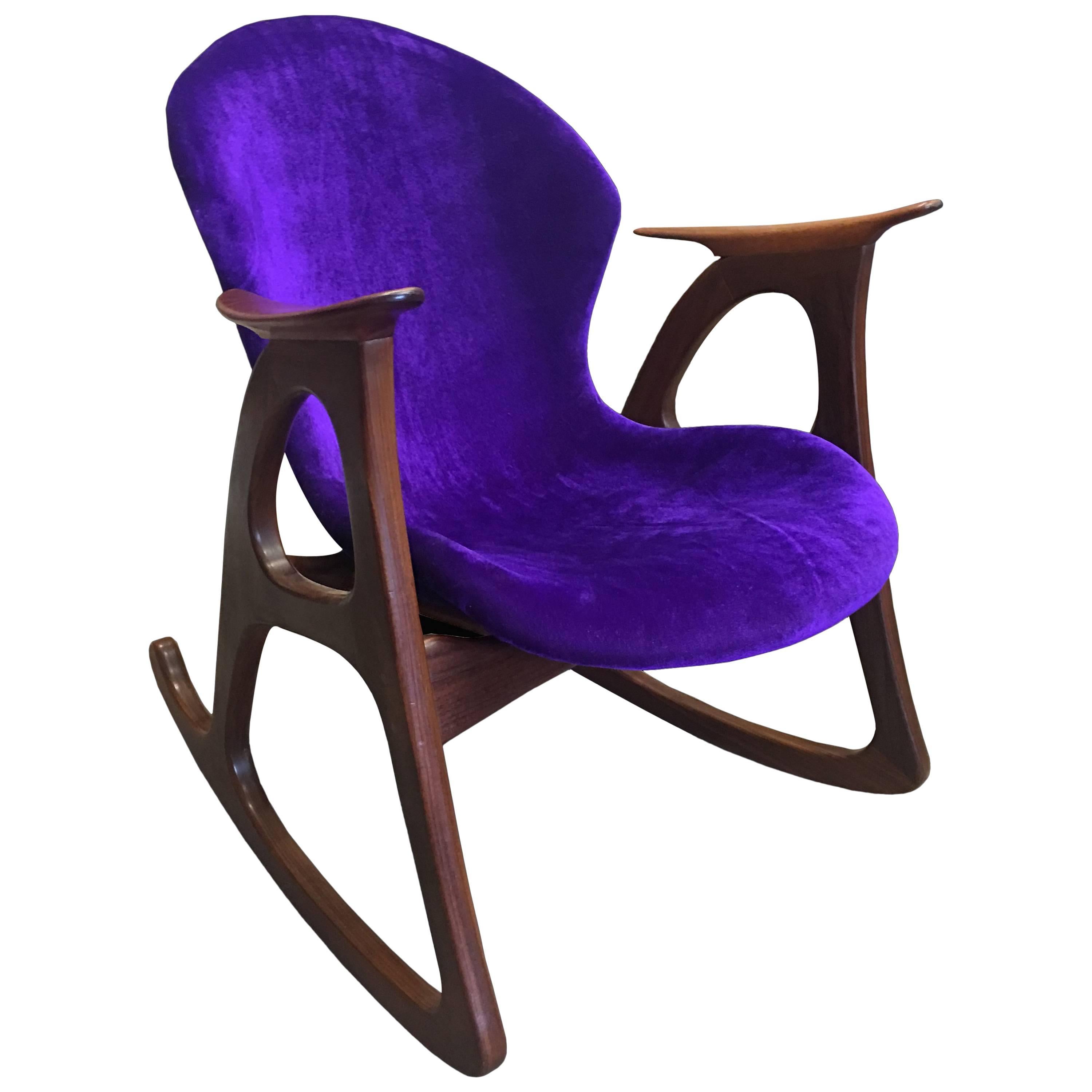 Danish Modern Rocking Chair Designed by Aage Christiansen