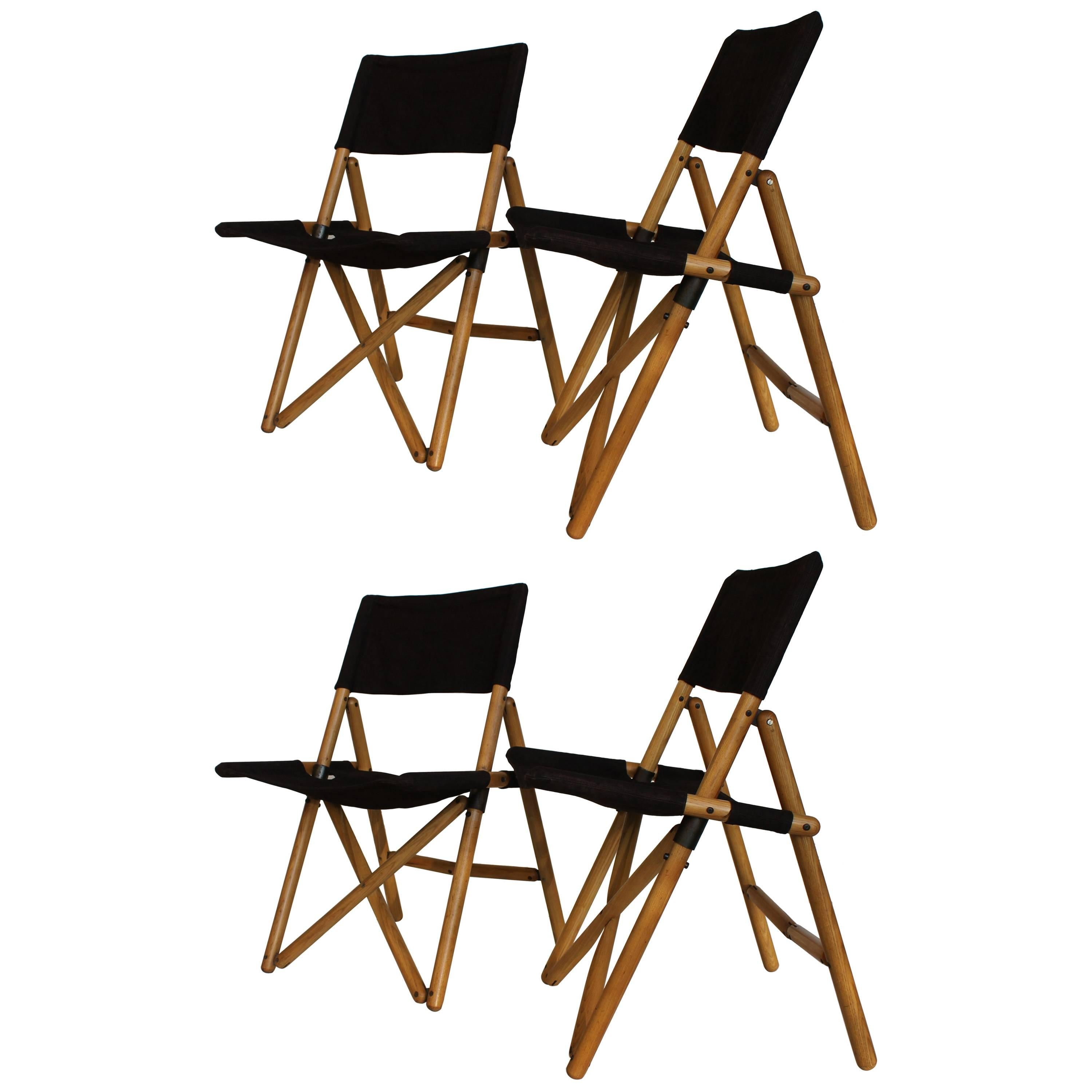 Four Zanotta "Navy" Folding Chairs by Sergio Asti 1969.