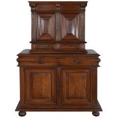 French Renaissance Henry ii Late 16th Century Walnut Deux-Corps Cabinet
