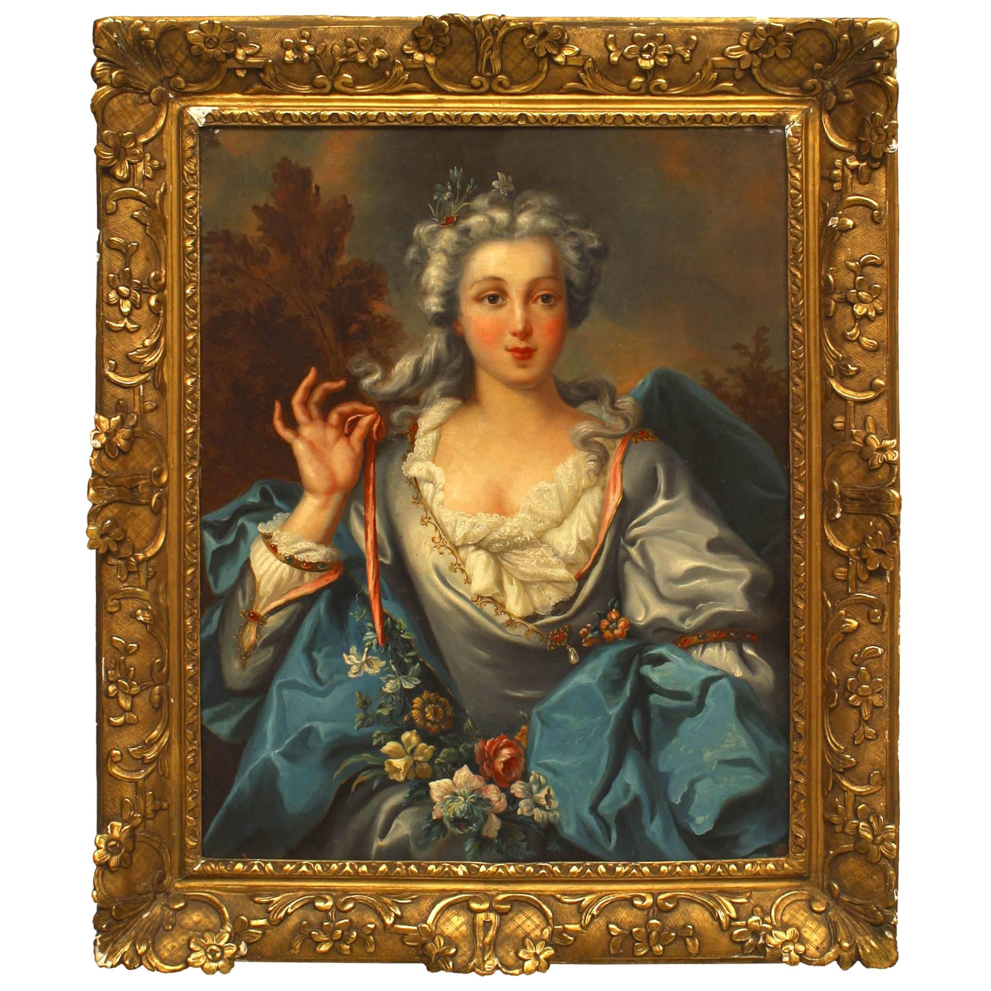 Ritratto di giovane donna francese Luigi XVI