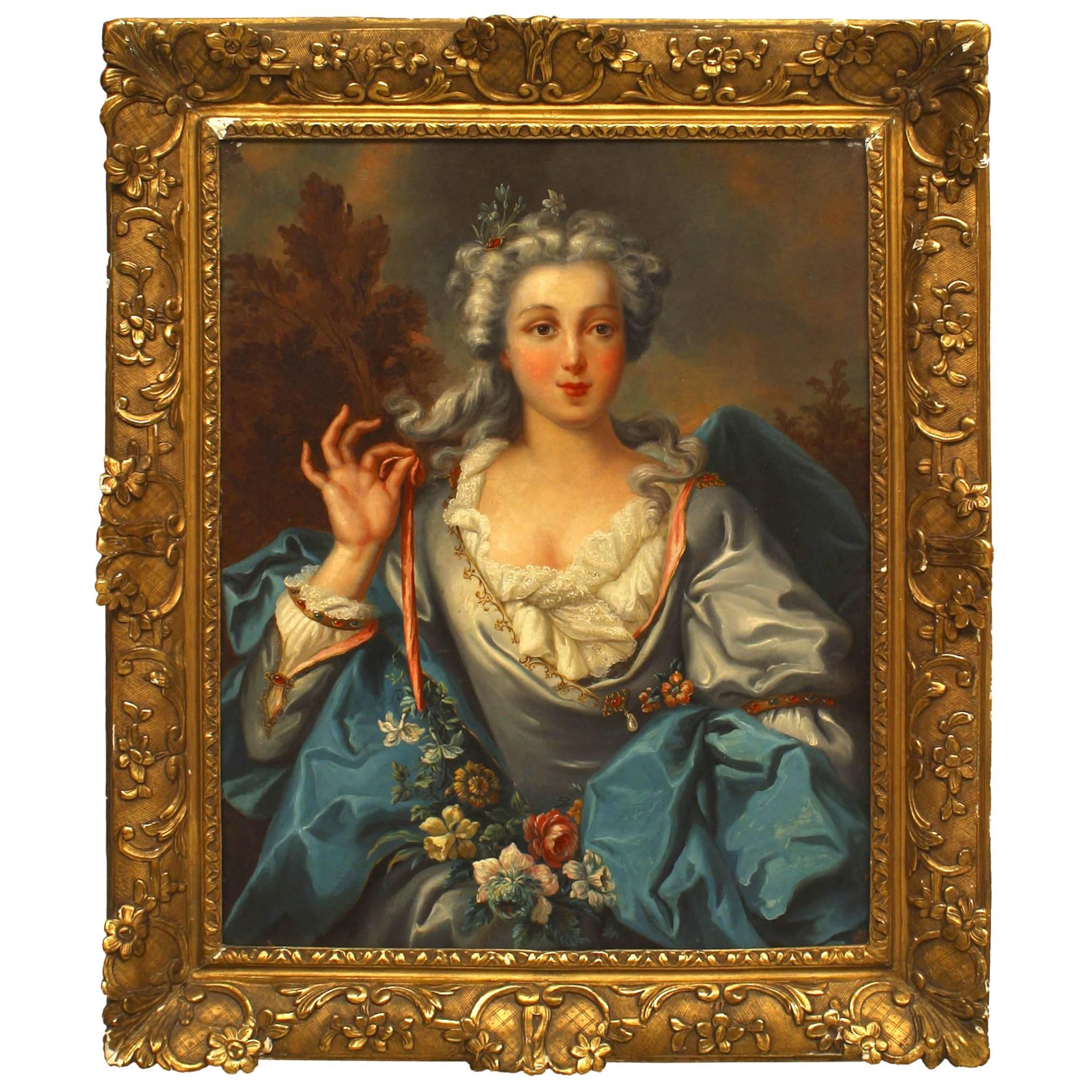 French Louis XVI Young Woman Portrait For Sale