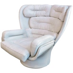 Joe Colombo White Elda Lounge Chair