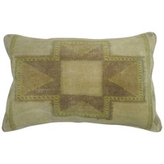 Turkish Oushak Lumbar Rug Pillow