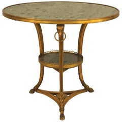 French Empire Gueridon Marble Table