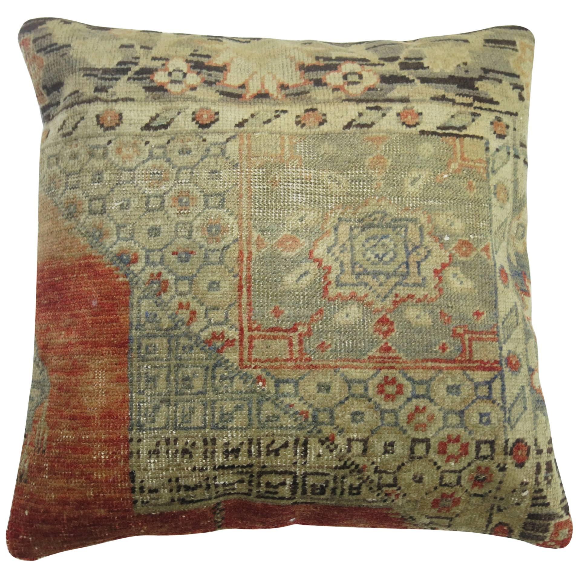 Antique Turkish Sivas Rug Pillow