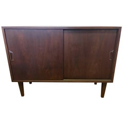 Niels Moller Credenza Mobelfabrik Cabinet Bar Server Small Buffet 1961 Dark Teak