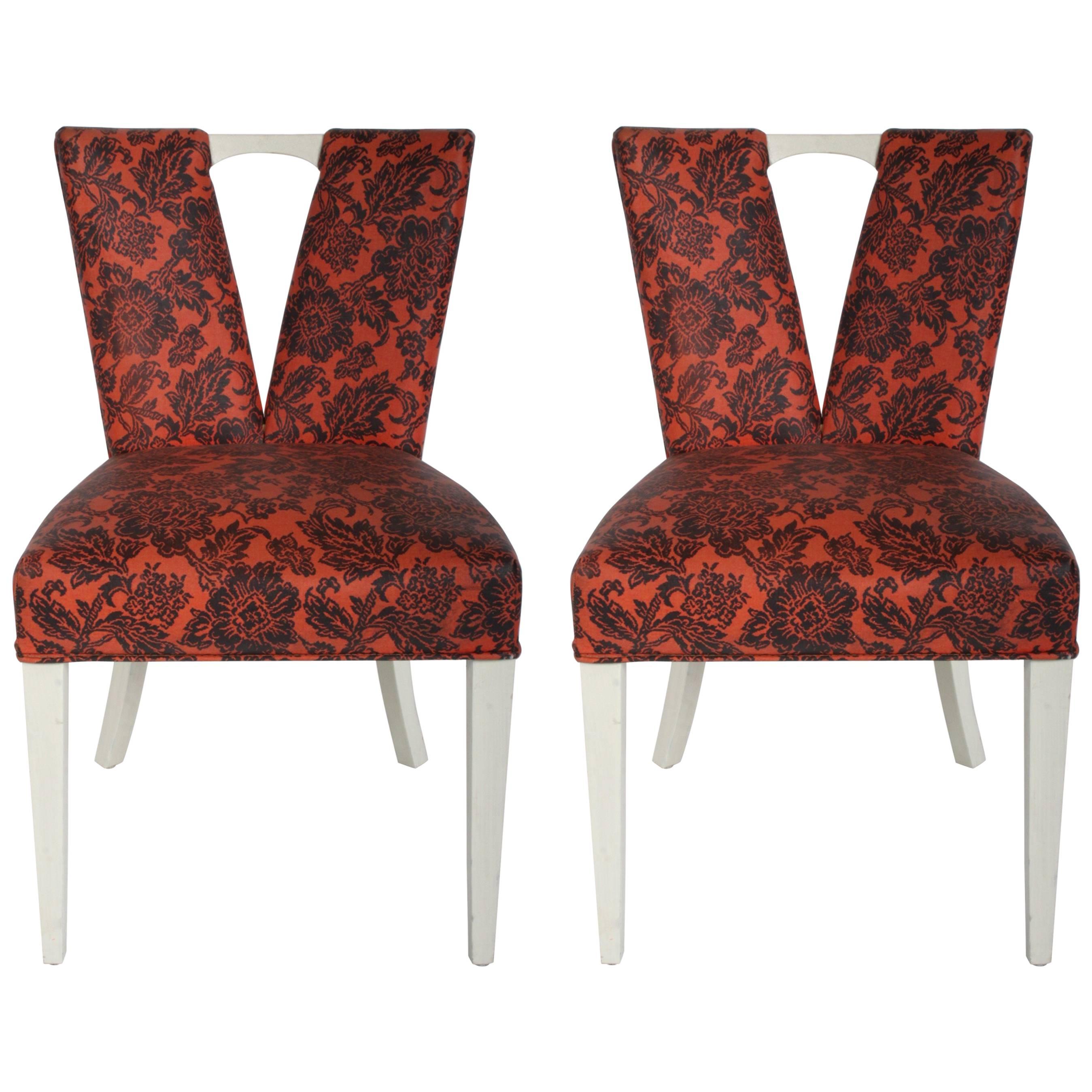 Pair of Paul Frankl for Johnson Corset Side Dining Chairs