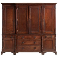 Haushälterinnen-Schrank aus Eiche, um 1790