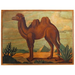 Oil Painting on Canvas of a Camel by William Skilling
