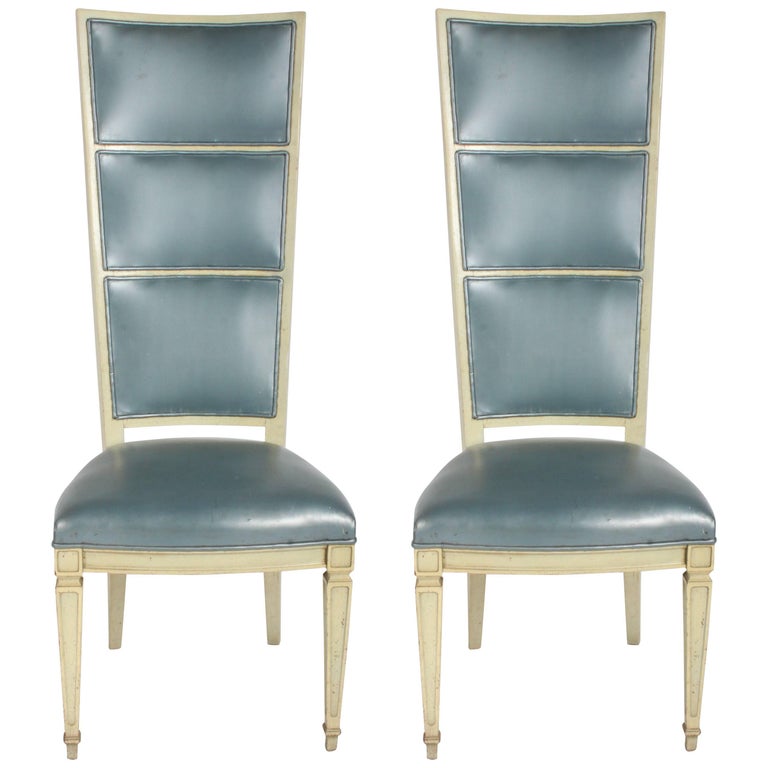 French Cane Tall High Back Dining Chairs set of 8 at 1stdibs
