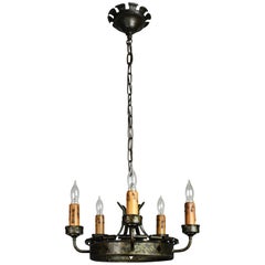 Iron Five-Candle Ring Chandelier