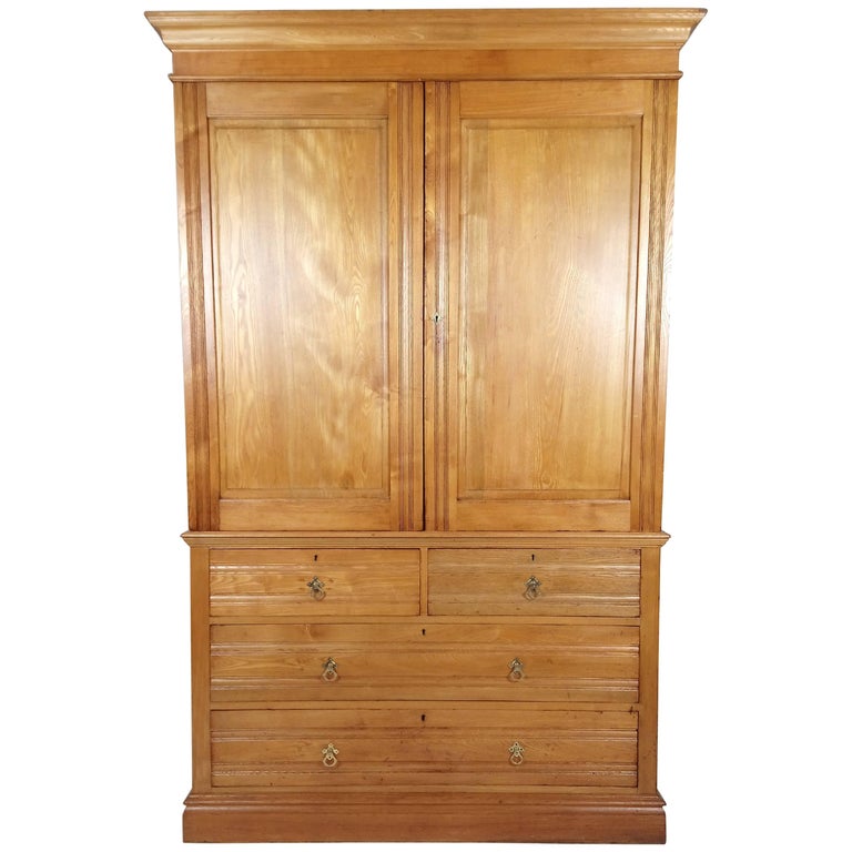 19th Century Arts and Crafts Ash Linen Press at 1stDibs