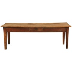 Antique French Cherrywood Farm Table in its Original Untouched Finish