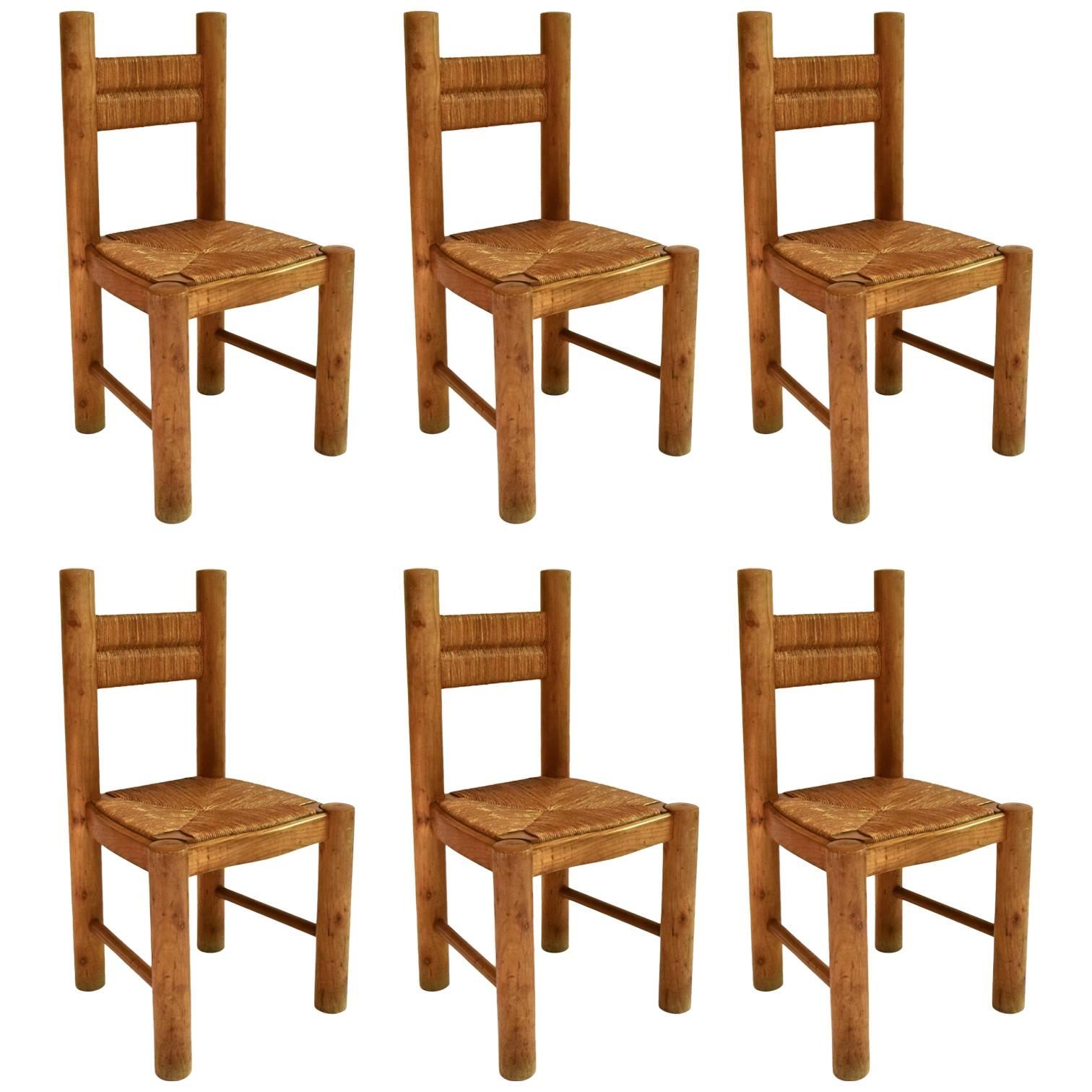 Six Dining Chairs by Jean Royère, France, circa 1955