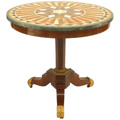French Empire Style Marble Top Center Table