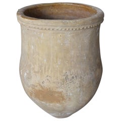 Late 19th-Early 20th Century Cream Olive Jar from Lucena, Spain
