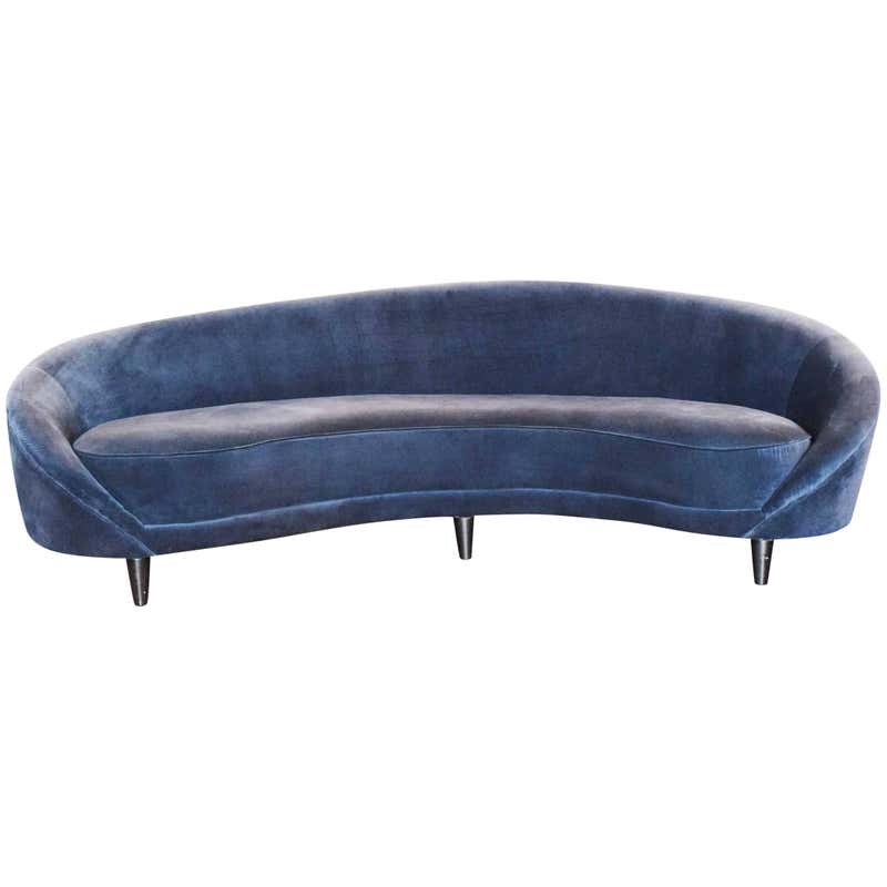 A Large 60's Italian Curved Sofa at 1stdibs