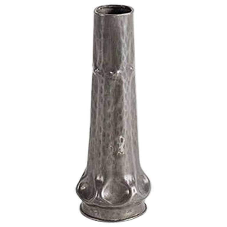 Alice & Eugene Chanal, Art Deco Metal Vase, Metal, France, circa 1915 For Sale