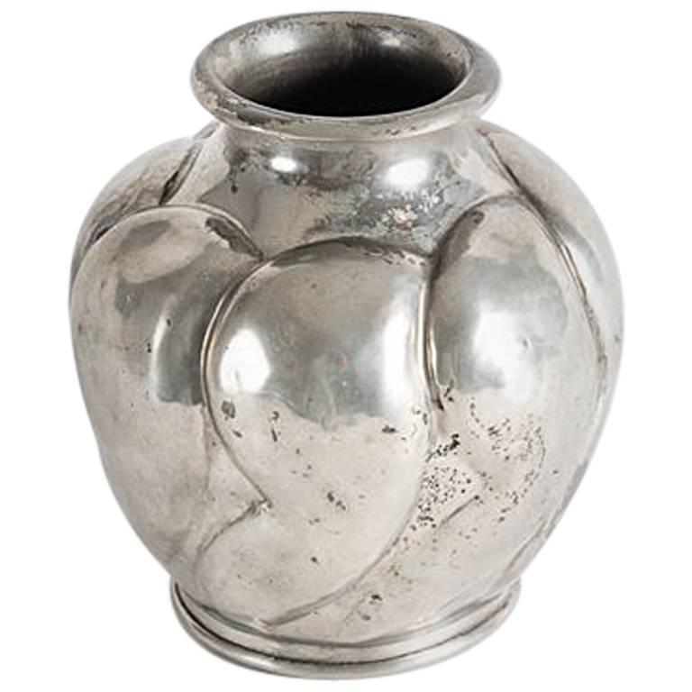 Pierre DuMont, Art Deco Vase, Metal, France, C. 1930