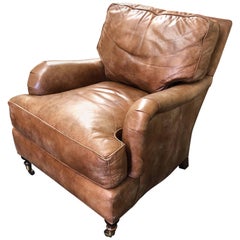 Lee Industries Distressed Leather Armchair