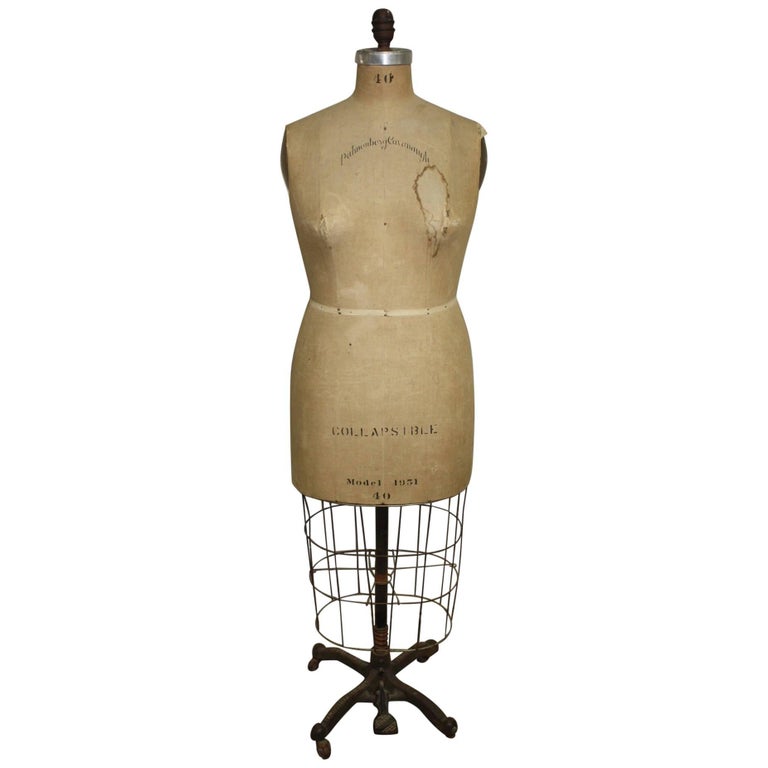 Two French Antique Adjustable Dressmaker Mannequins at 1stdibs