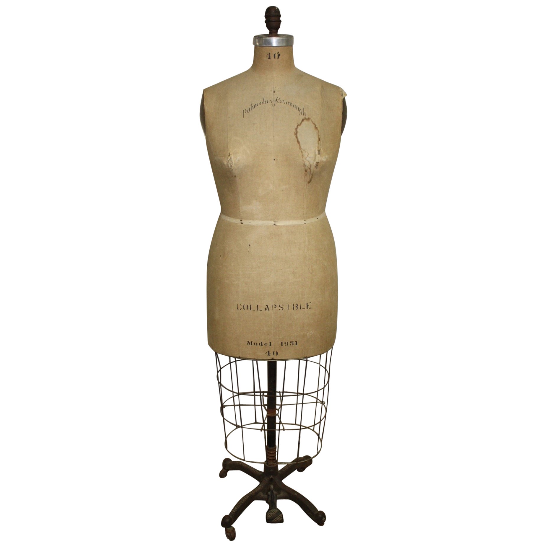 Two French Antique Adjustable Dressmaker Mannequins at 1stDibs