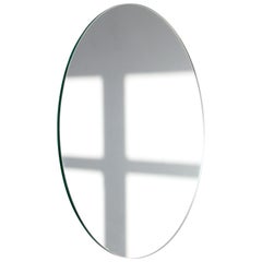 Miroir rond minimaliste sans cadre Orbis avec effet flottant, régulier