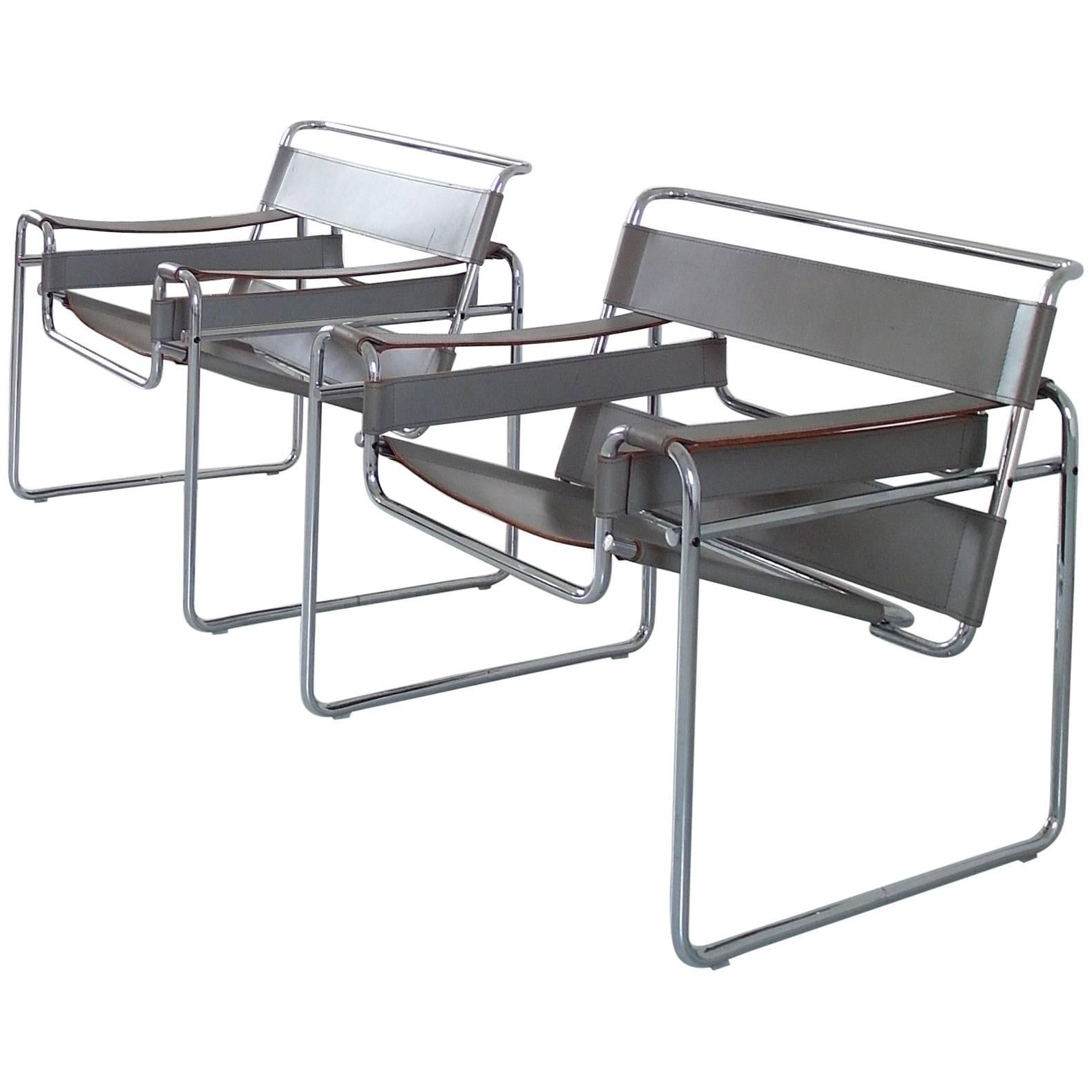 Marcel Breuer Wassily Chairs for Knoll, circa 1980