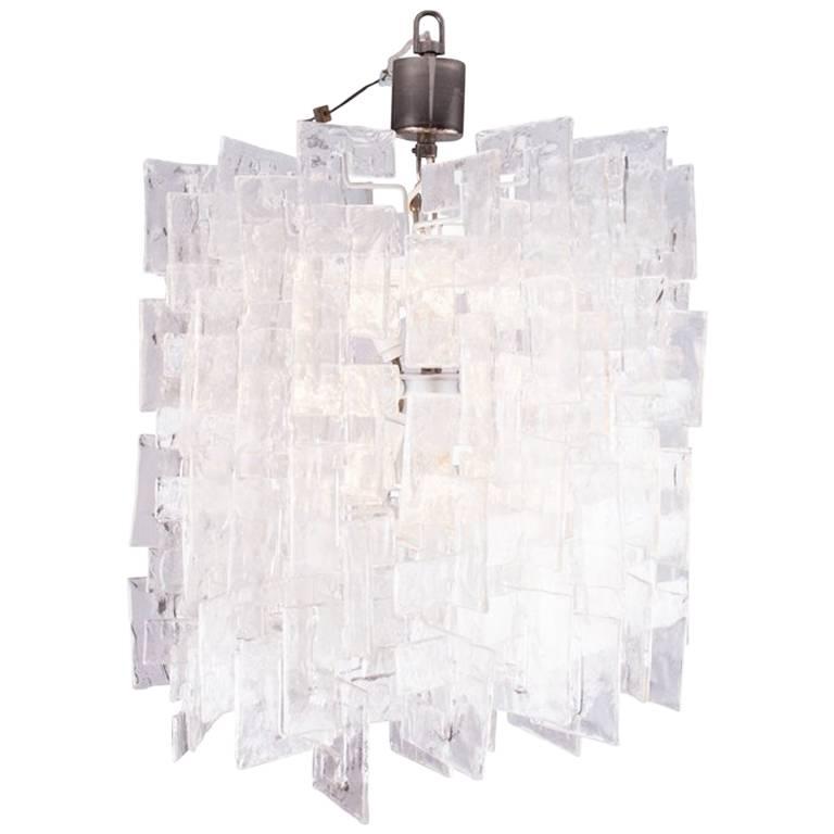 Mazzega Carlo Nason Interlocking Large Murano Chandelier