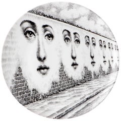 Fornasetti Porcelain “Themes and Variations” Plate No 299, Italy, circa 1990