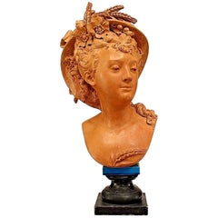 Victorian Tera Cotta Lady Bust