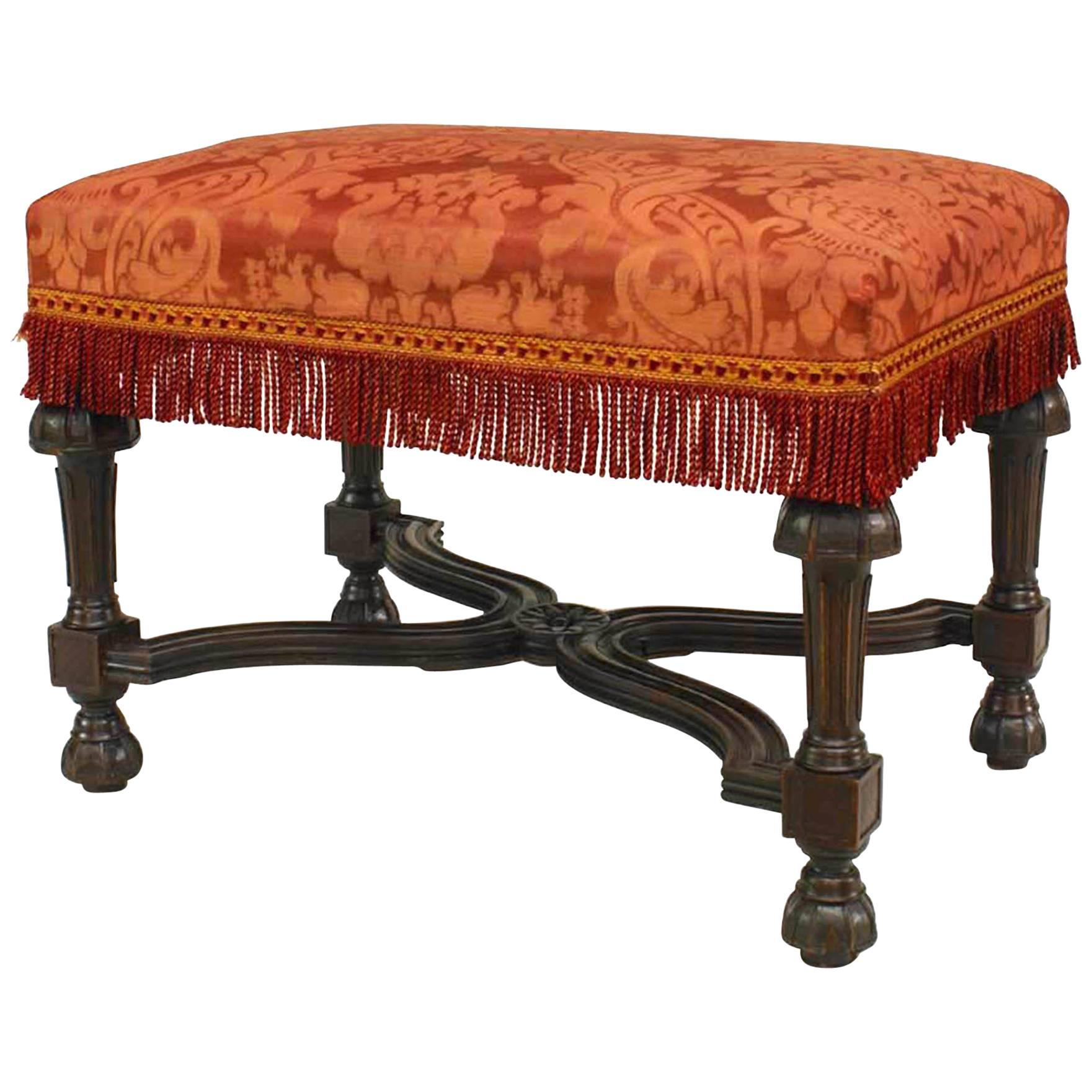 French Louis XIV Style ‘19th Century’ Stained Oak Rectangular Bench