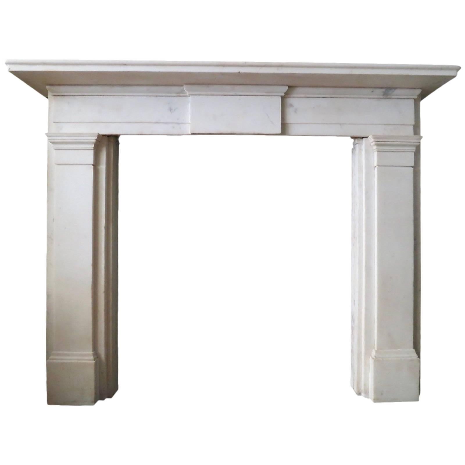 Early 19th Century Statuary White Marble Fireplace For Sale