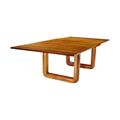 Used French Oak Dining Table with Extension Leaves by Jean Royere