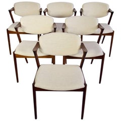 Set of Six Kai Kristiansen Dining Chairs, Model 42
