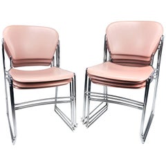 Vieux Krueger Perry Chaises d'appoint empilables