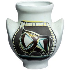 Roger Capron "Vase a Oreilles Taureau" Ceramic Vase