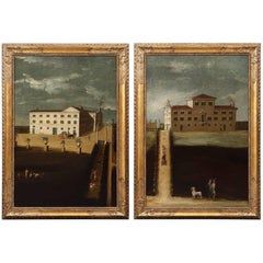 Pair of Mid-18th Century Architectural Neopolitan Views
