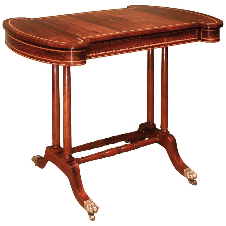Regency Period Rosewood Games Table For Sale at 1stDibs