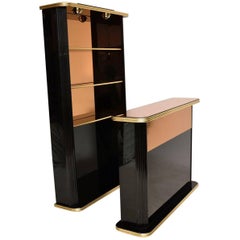 1970s Vintage Italian Lacquered Drinks Bar and Cocktail Cabinet
