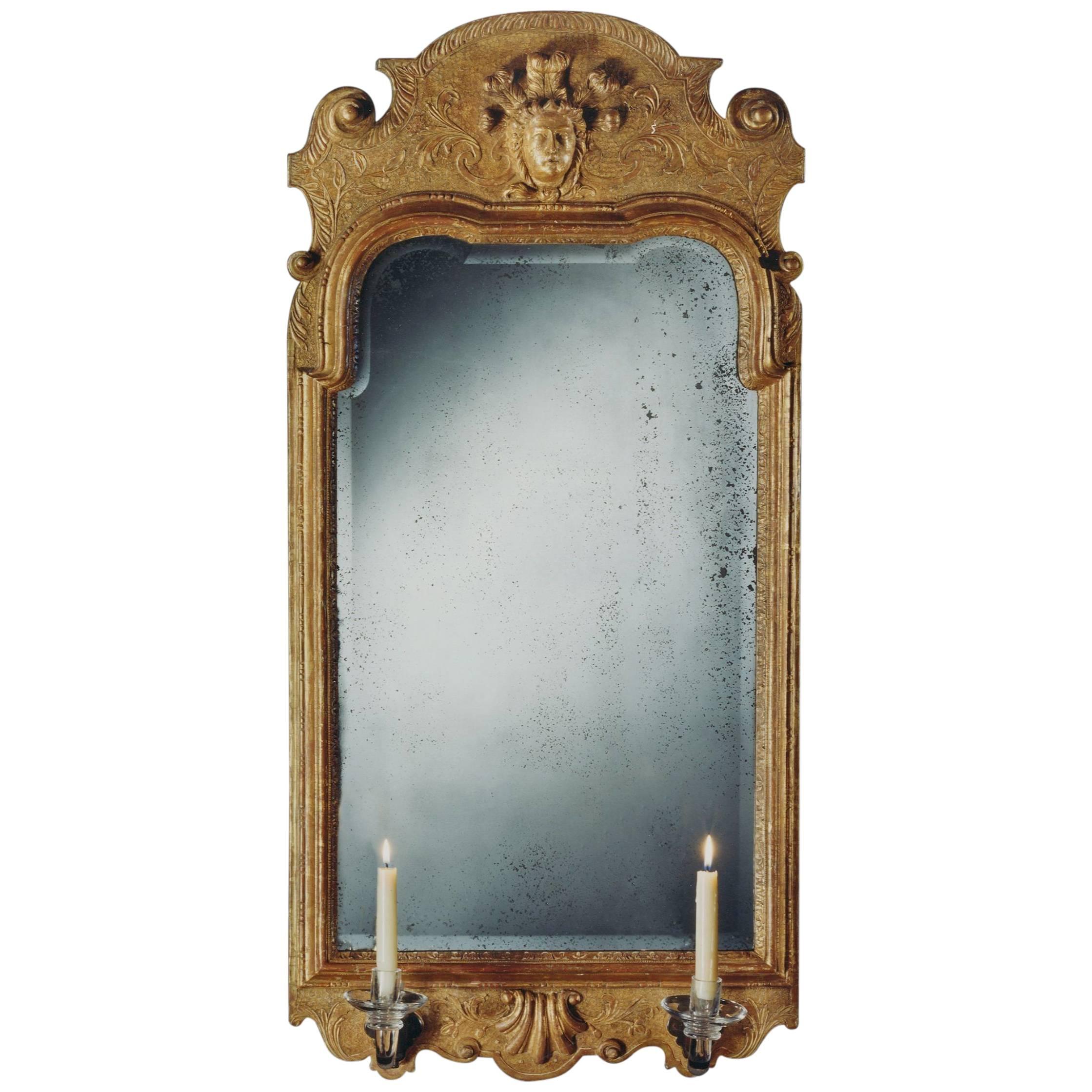 George I Gilt Gesso Mirror For Sale