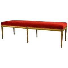 French Louis XVI Style Gilt Bench