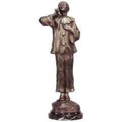 Art Deco Bronze Harlequin Figure