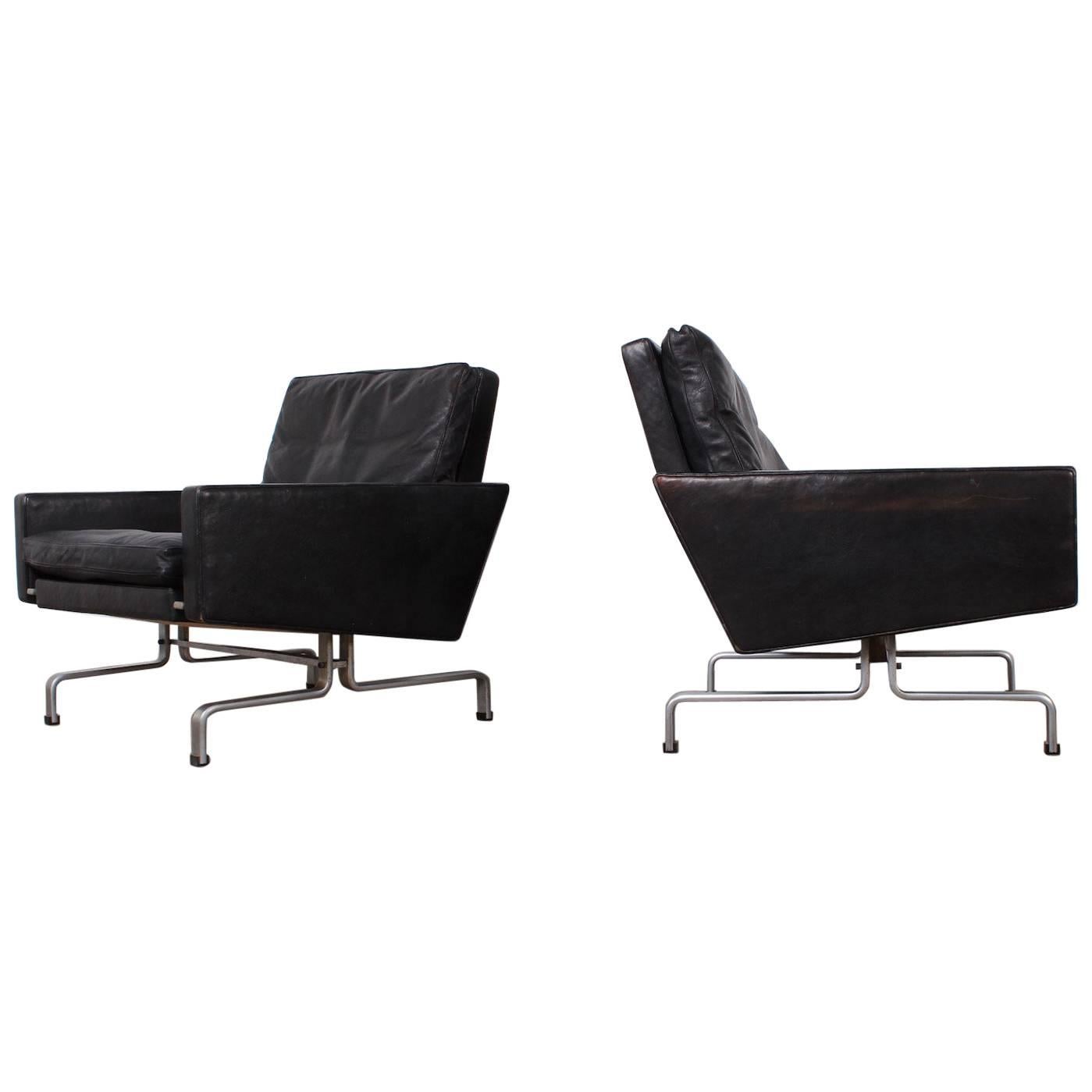 Pair of Poul Kjaerholm PK-31/1 Lounge Chairs for E. Kold Christensen