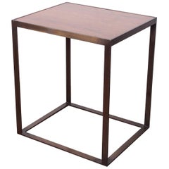 Bronze and Rosewood Pedestal/Table by Dunbar