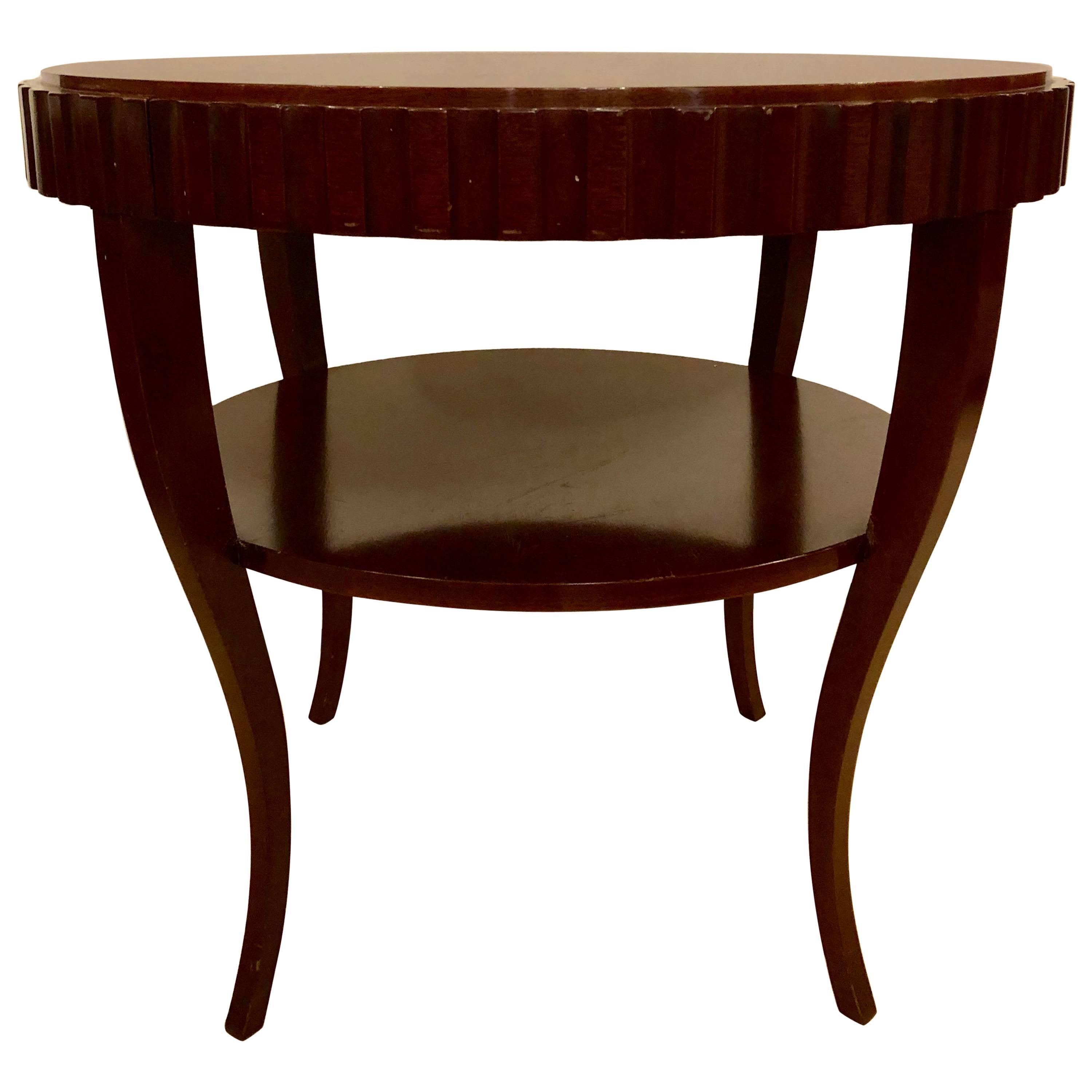 English Art Deco Style Wood Single Drawer Centre or End Table